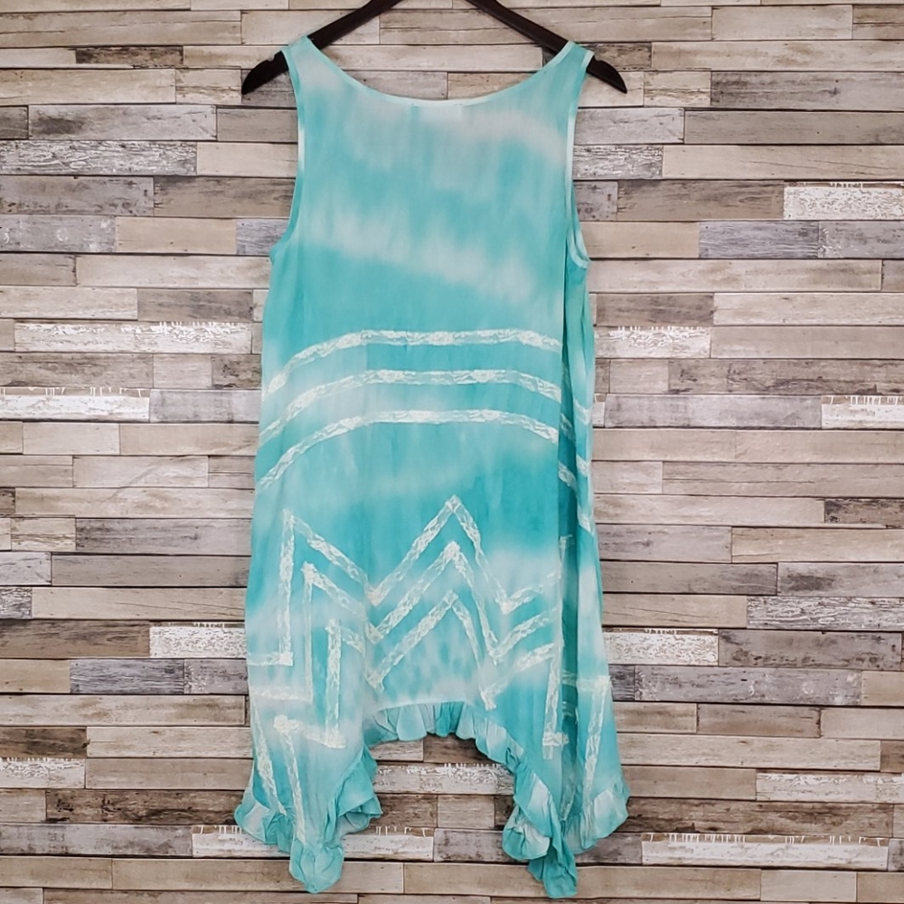 Infinity Raine BOHO Tie-dye Lace Trapez Dress - Picture 8 of 9